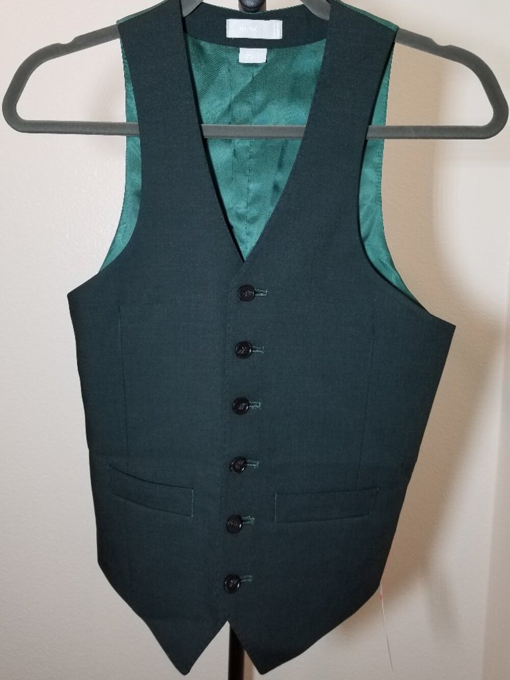Noak Mens Vest Size 32" Dark Green Business Wedding Church Party Formal City NWT